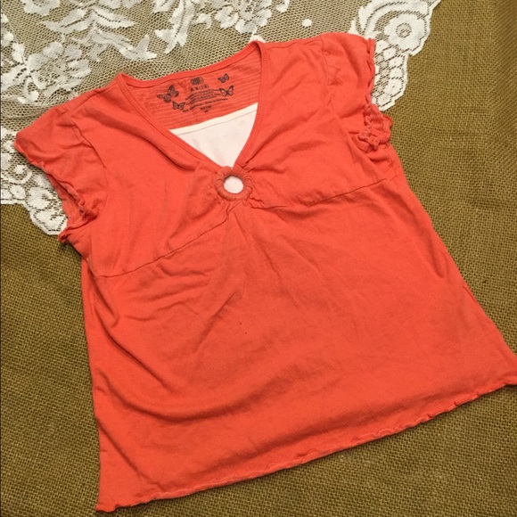 Girls dark Coral shirt - Picture 1 of 2